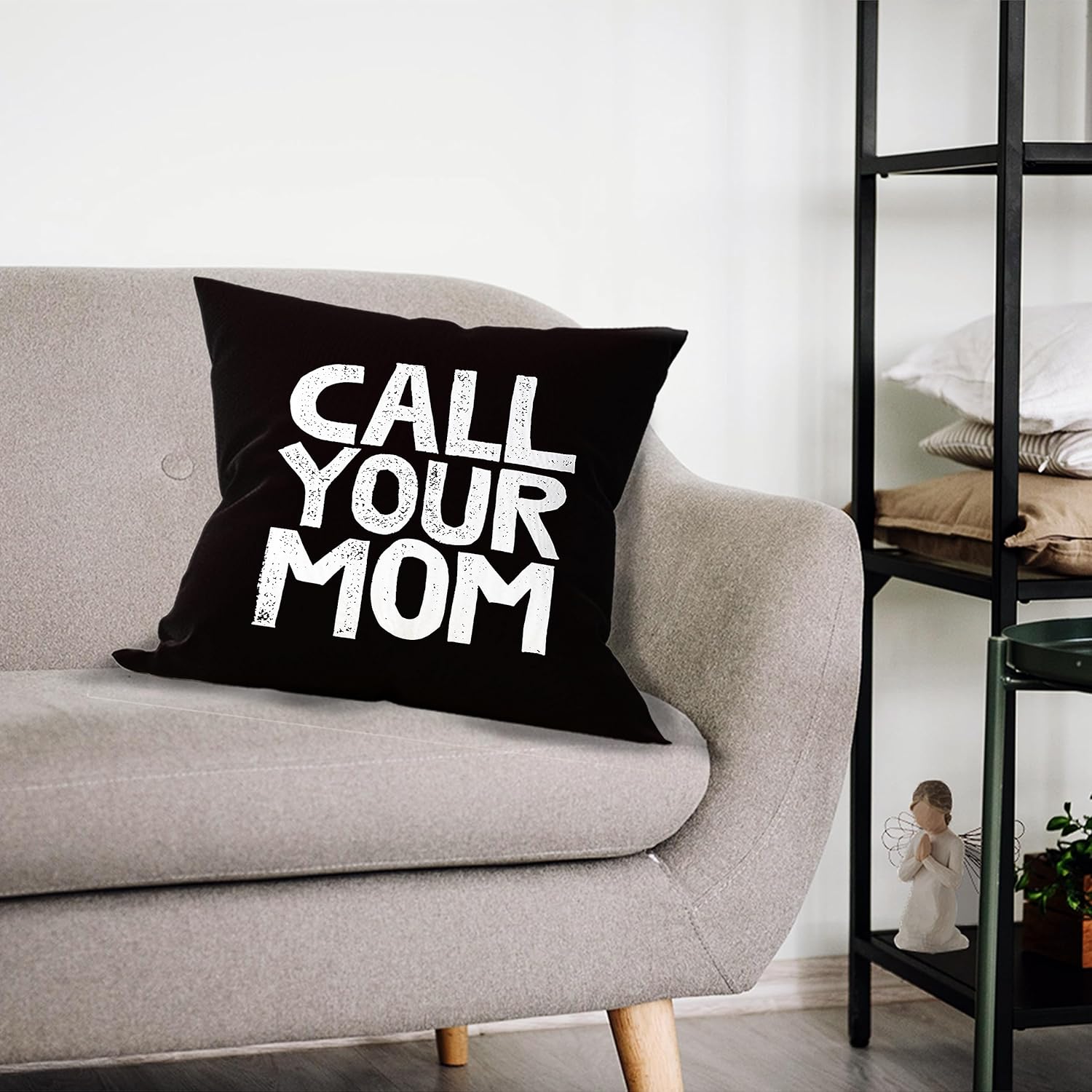 Call Your Mom – Divertida funda de almohada para hija, hijo, accesorios de dormitorio, fiesta de graduación, 18 x 18 pulgadas, funda de cojín