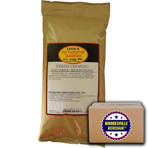 AC Legg Fresh Chorizo – Mezcla de condimentos para salchichas 111, 16 onzas, 2 bolsas con calcomanía Mooresville Merchant AC Legg Fresh Chorizo – Mezcla de condimentos para salchichas 111, 16 onzas, 2 bolsas con calcomanía Mooresville Merchant