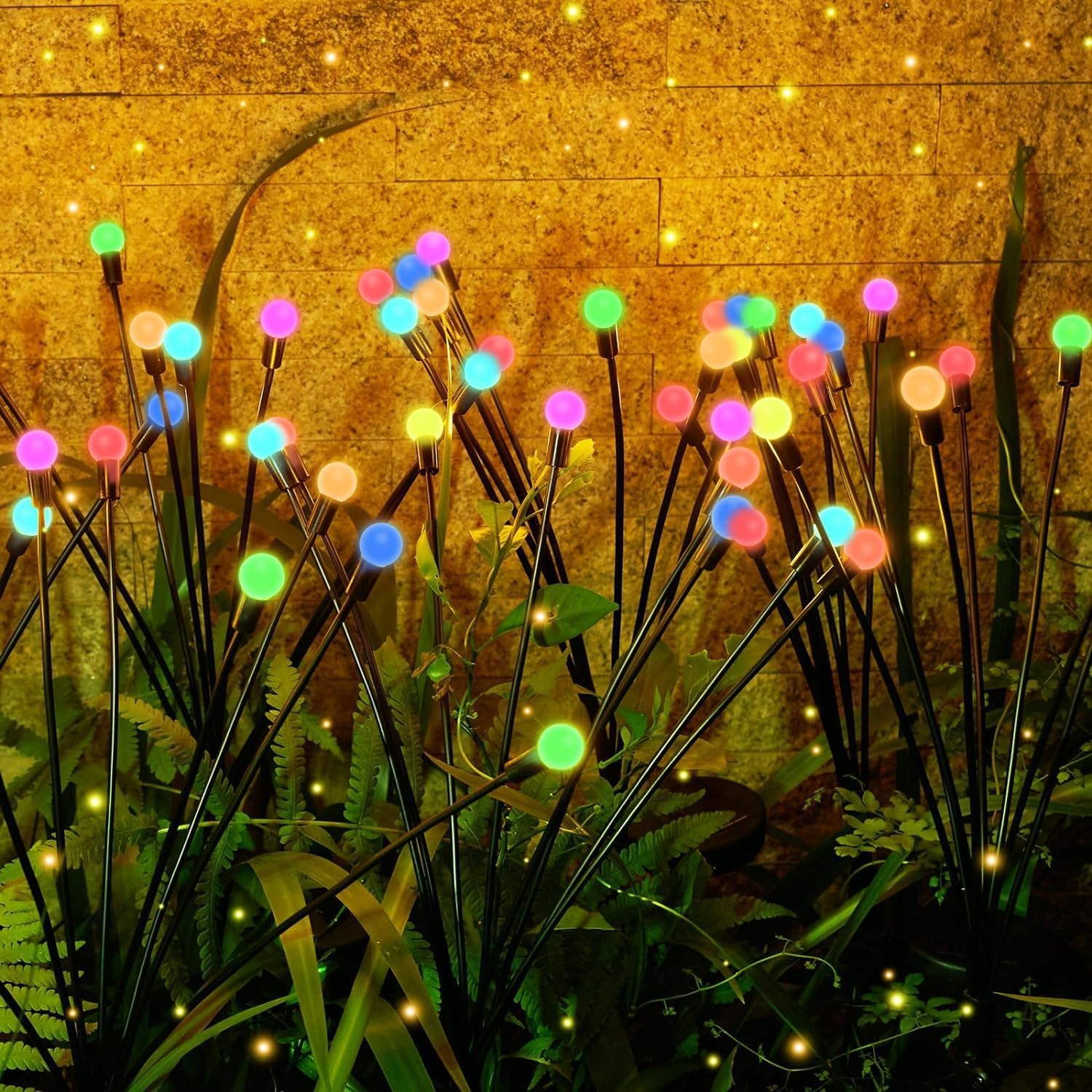 ZUSONUD Luz solar oscilante, balanceo por el viento, nuevas luces solares mejoradas, decoración perfecta para patio y jardín, alambre de hierro de