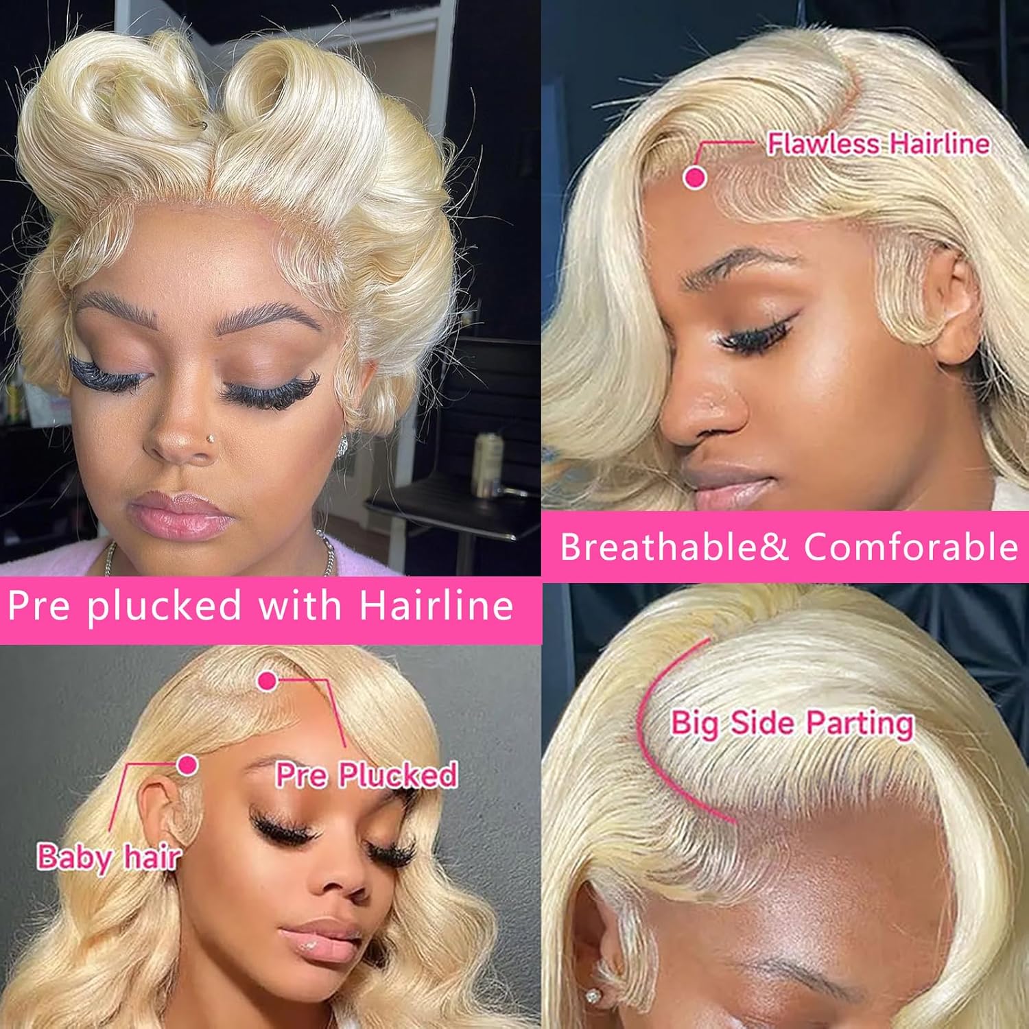 Peluca de cabello humano 613 con encaje frontal de 24 pulgadas, pelucas de cabello humano ondulado con encaje frontal HD de 13 x 4, rubio