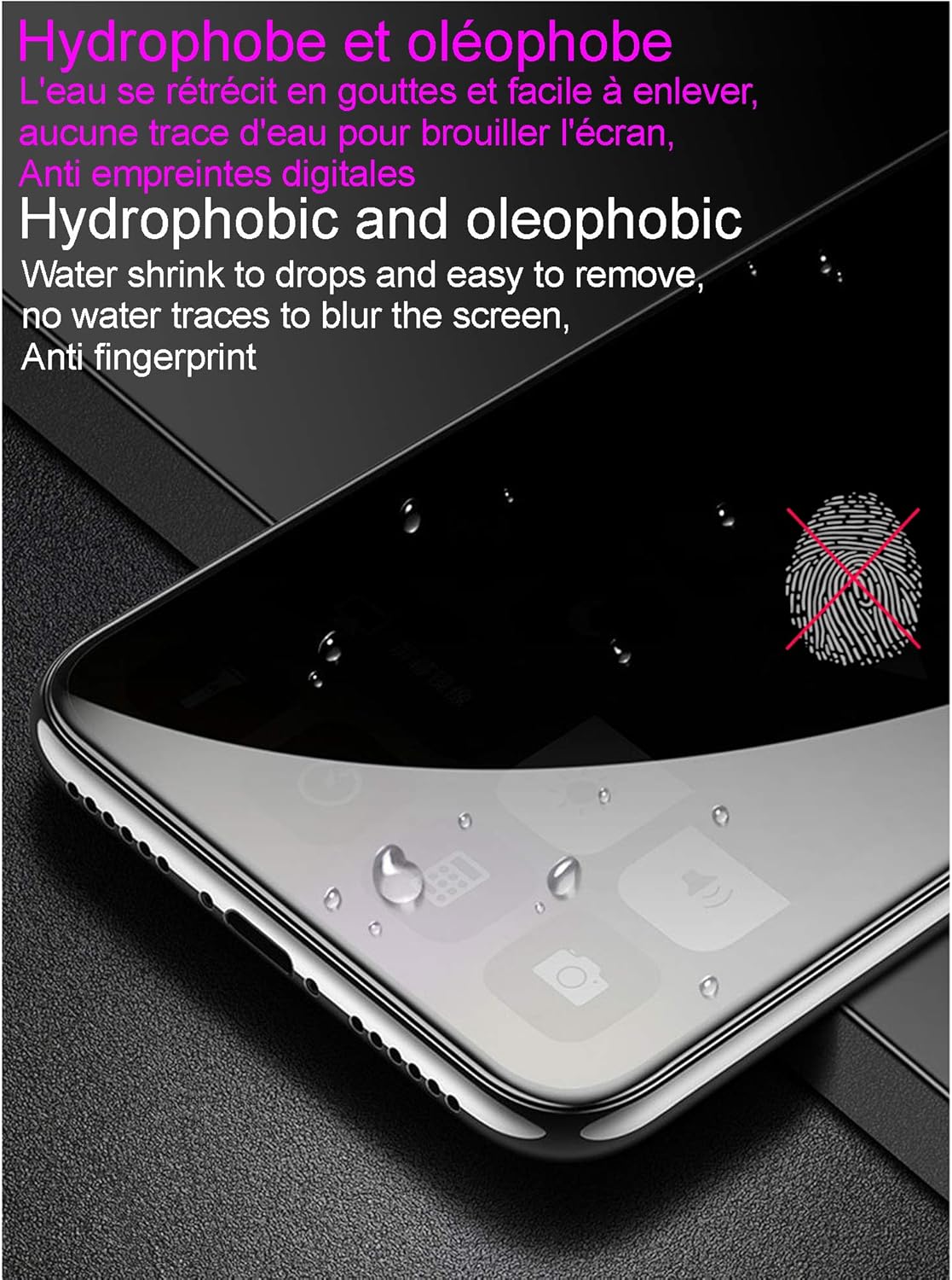 Protector de pantalla ultra transparente para iPhone 7 y iPhone 8 (paquete de 3) con alineador universal, borde 2.5D, película protectora de vidrio