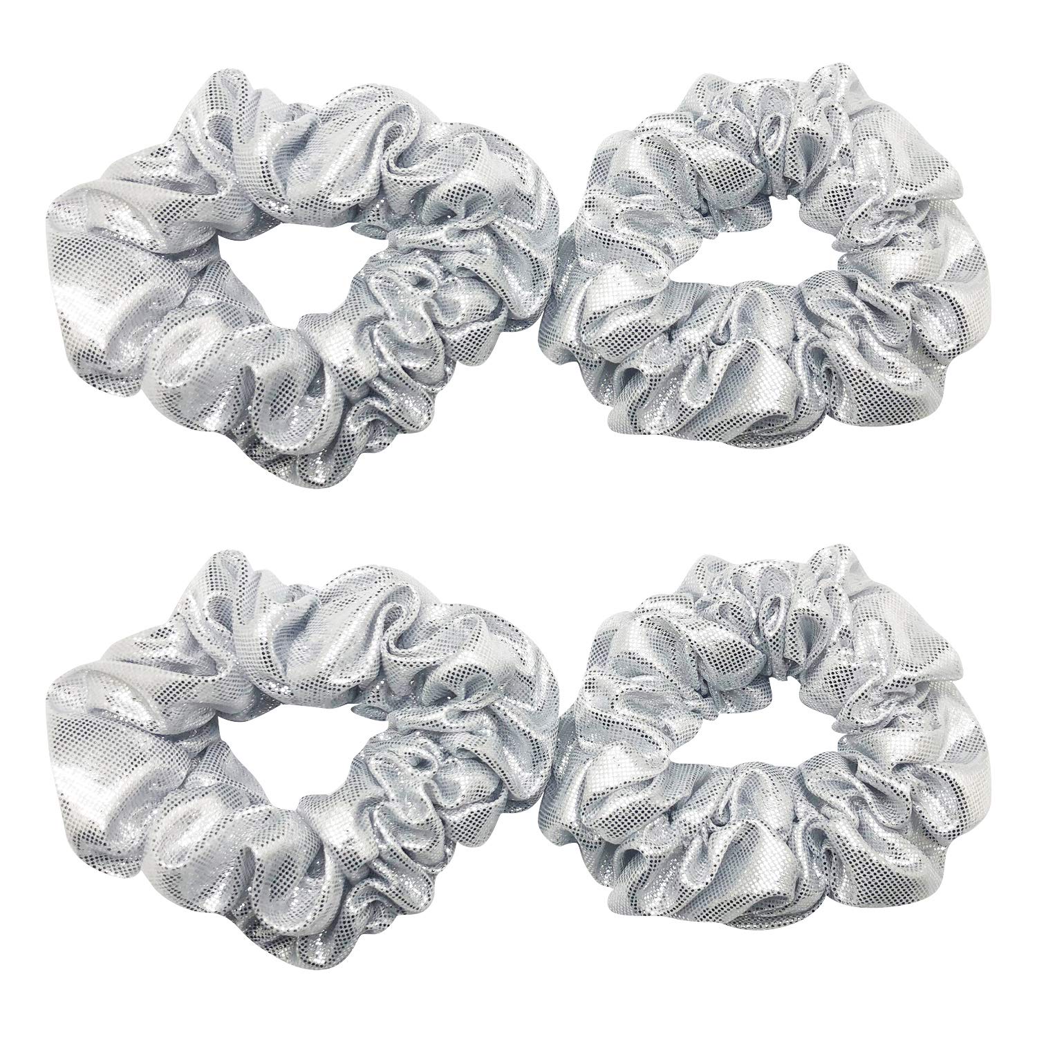 Paquete de 4 bandas elásticas metálicas para el cabello, bandas elásticas para el cabello, accesorios para el cabello para espectáculosfiestas de