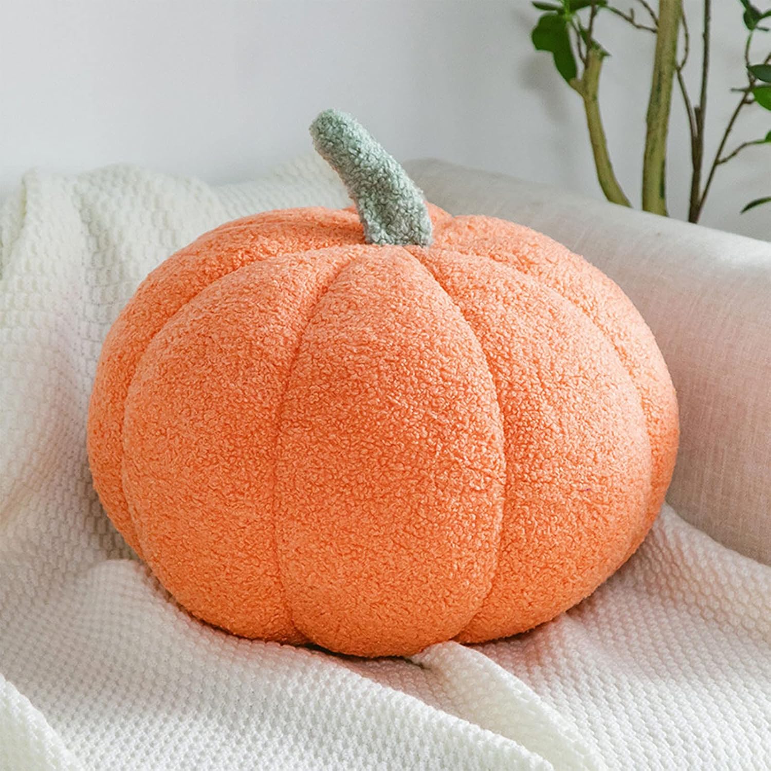 Almohadas de calabaza de Halloween, decoración suave con forma de calabaza, cojín de almohada de peluche de calabazas de Halloween, almohadas de
