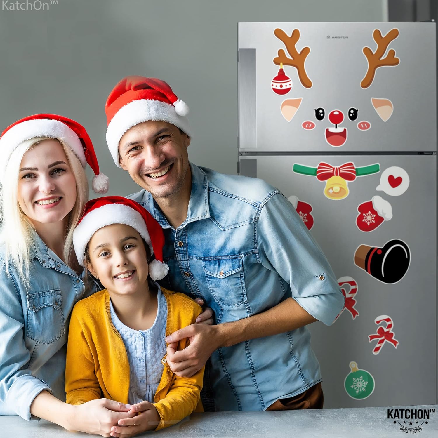 KatchOn, Imán de Navidad extra grande para nevera  36 pulgadas  Imanes de Navidad de renos para decoración de Navidad  Imanes de nevera de Navidad,