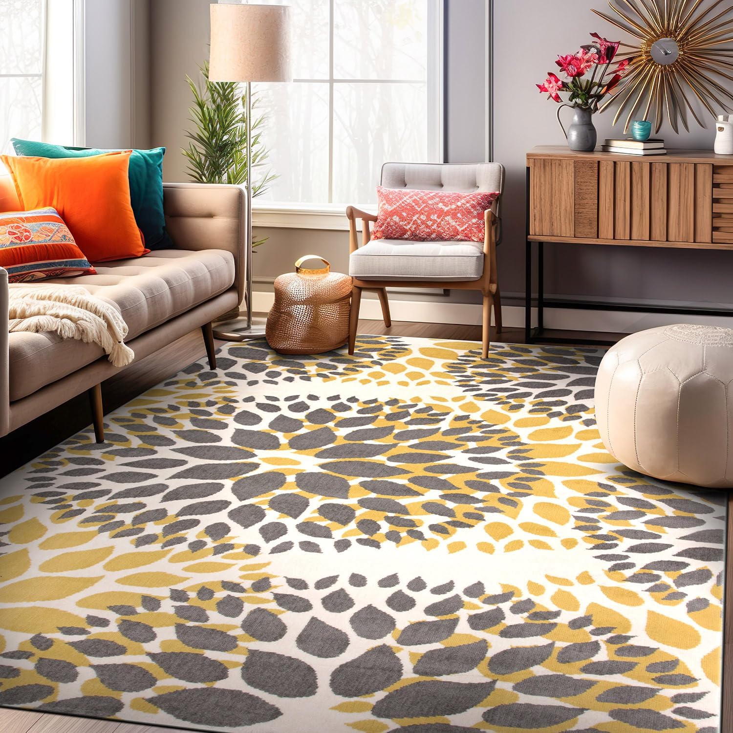 Tapete de diseño floral moderno