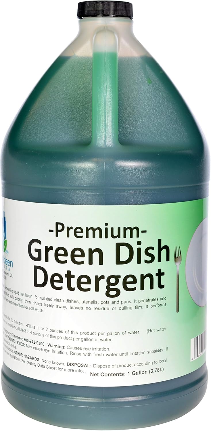 Simply Kleen USA – Jabón líquido detergente para platos, repuesto de 1 galón, potencia de limpieza concentrada para cocinas domésticas o
