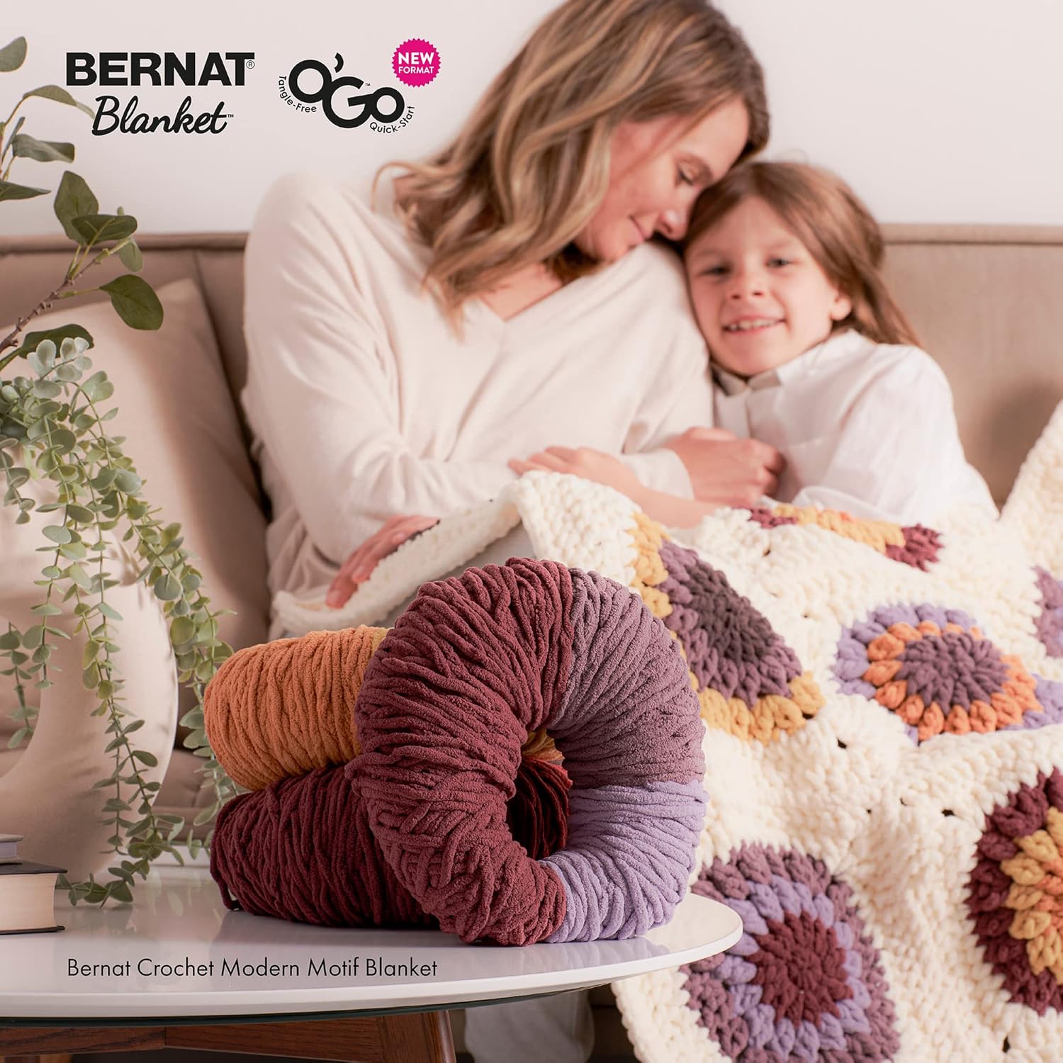 Bernat Blanket O’Go – Ovillo de lana Art Nouveau  Paquete de 2 unidades de 10.5 onzas  Poliéster  6 súper voluminosos  220 yardas  Tejidoganchillo
