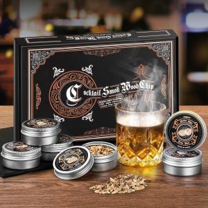 Cocktail Smoker, Whiskey Smoker Kit, 6 Different Natural Flavor Wood Chips for Old Fashioned Bourbon Smoker Kit, Drink Smoker Kit for VodkaGinRum Cocktail Smoker, Whiskey Smoker Kit, 6 Different Natural Flavor Wood Chips for Old Fashioned Bourbon Smoker Kit, Drink Smoker Kit for VodkaGinRum