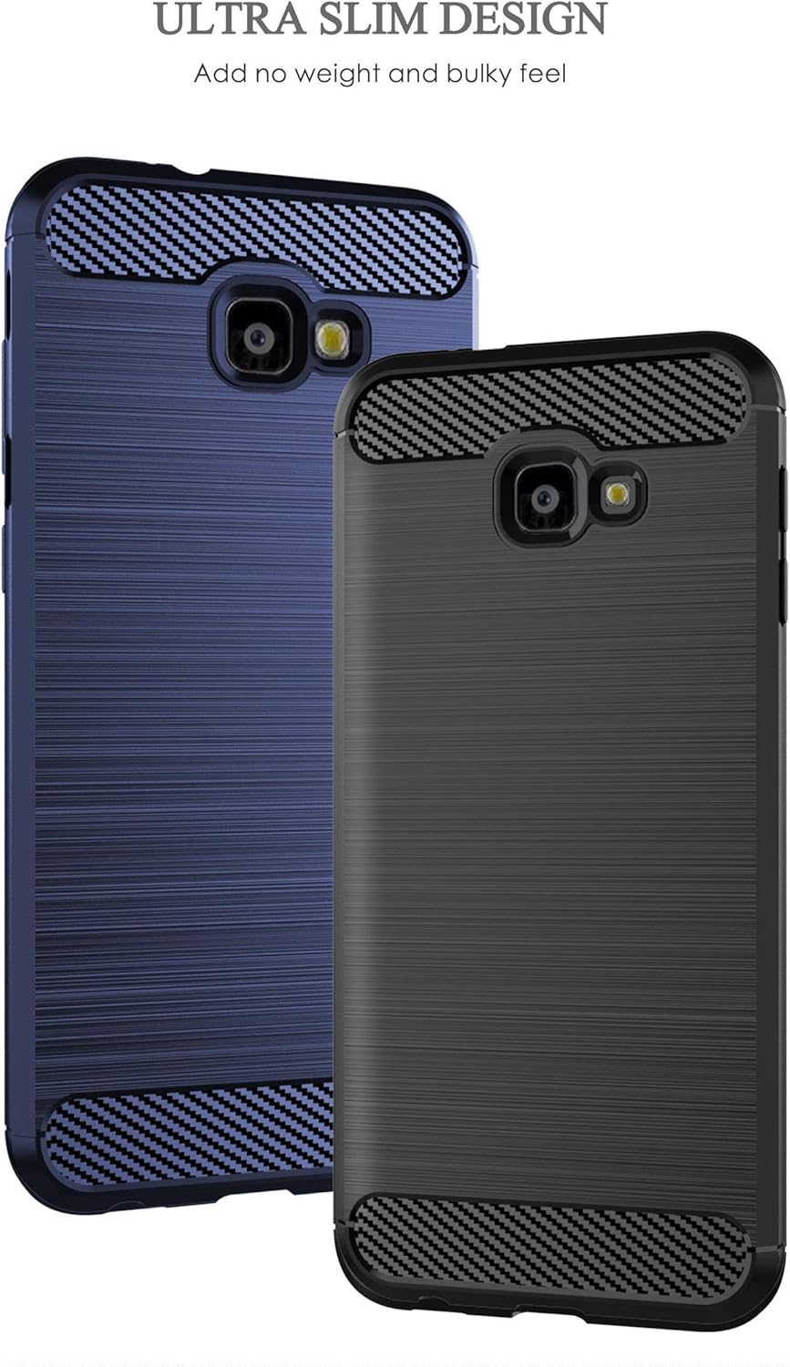 Asuwish Funda compatible con Samsung Galaxy J4 Plus y protector de pantalla de vidrio templado, accesorios de celda, fundas protectoras delgadas de