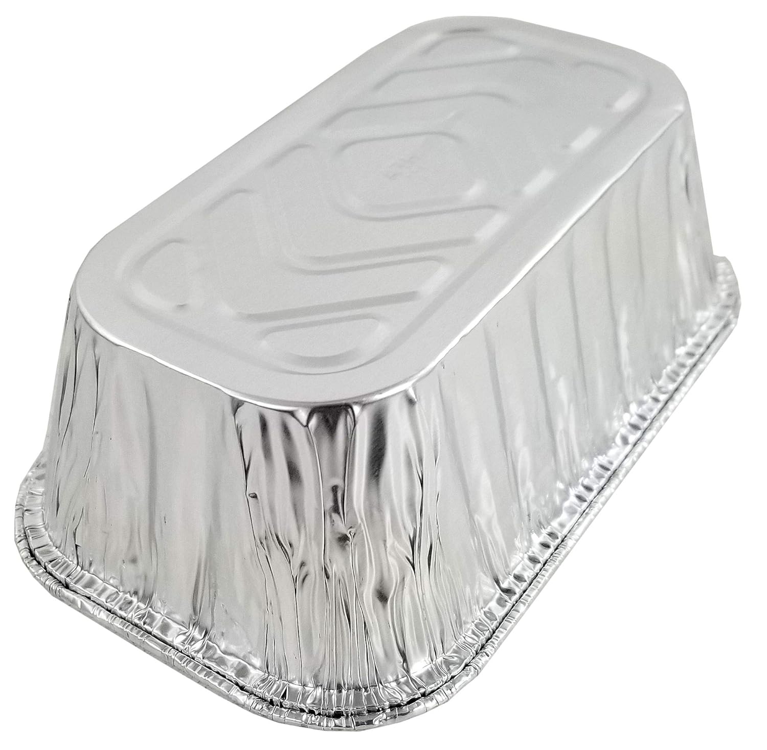 Handi-Foil 1 libra de aluminio mini-panmolde para hornear pan con tapa transparente de cúpula baja, 100paquete (paquete de 100)