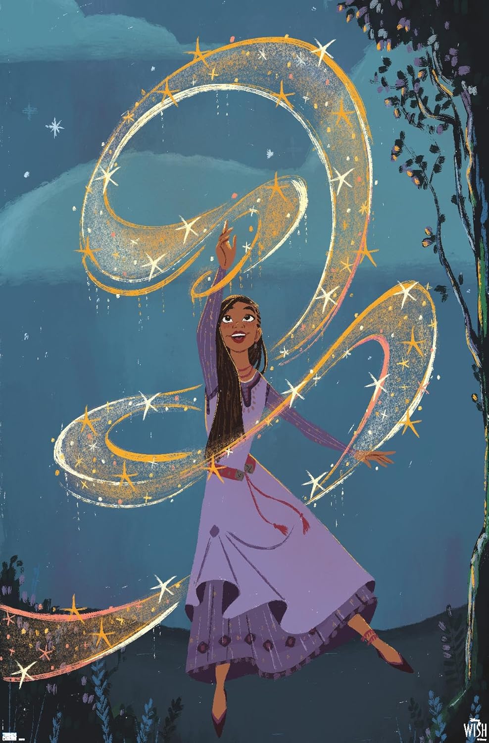 Trends International Disney Wish – Póster de collage 6 (Asha) para pared