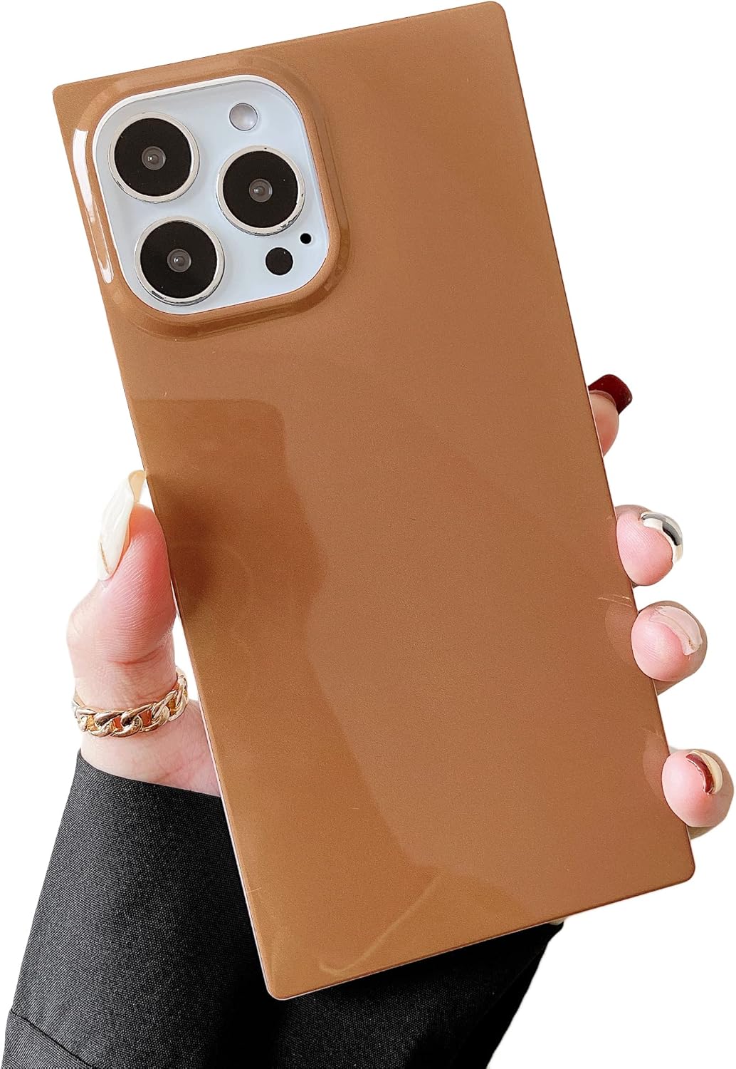 Cocomii Funda cuadrada compatible con iPhone 14 Pro, compatible con MagSafe, lujosa, delgada, brillante, color sólido, neutros atemporales, fácil de