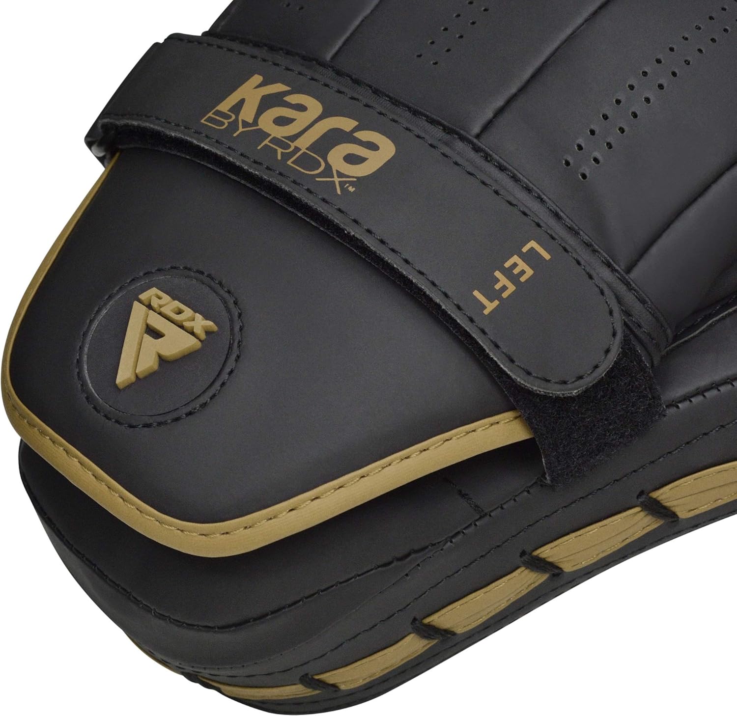 RDX Juego de almohadillas y guantes de boxeo, Maya Hide Leather Kara Hook and Jab – Guantes de boxeo curvados con guantes de boxeo para MMA, Muay