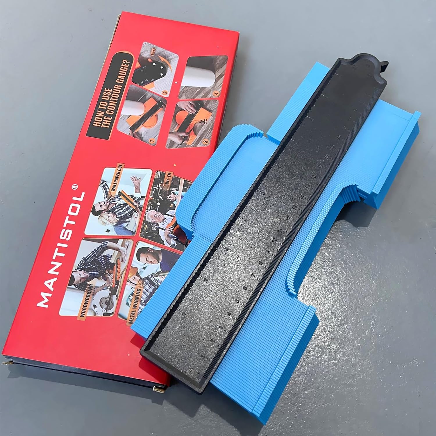 Cortador de tablones de vinilo profesional de 13 pulgadas con 3 cuchillas ranuradas y calibre de contorno de 10 pulgadas, bloqueo ajustable