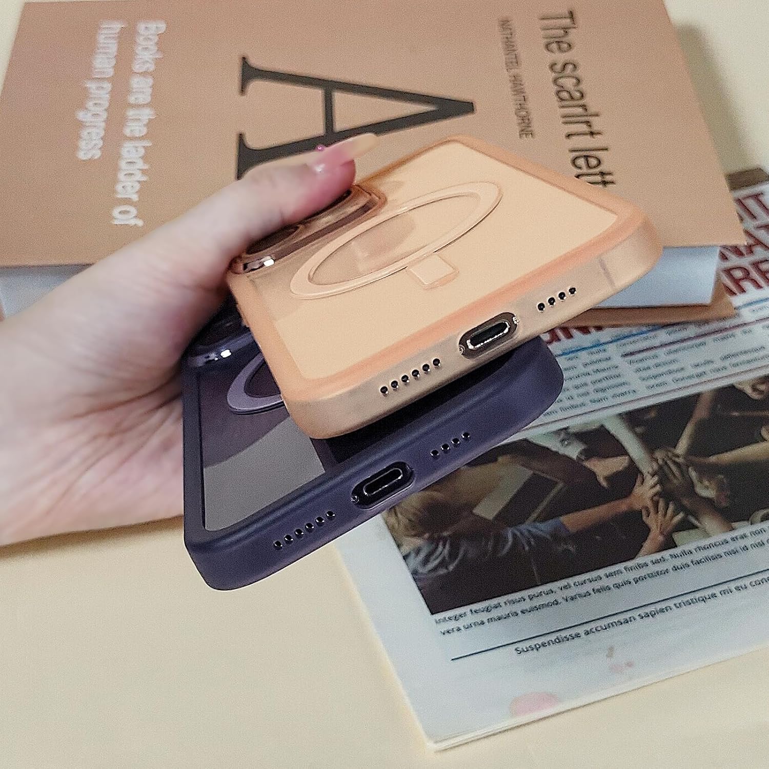 Uioeua Funda magnética transparente compatible con iPhone 13 Pro Max, silicona suave esmerilada, a prueba de golpes, con protector completo de lente