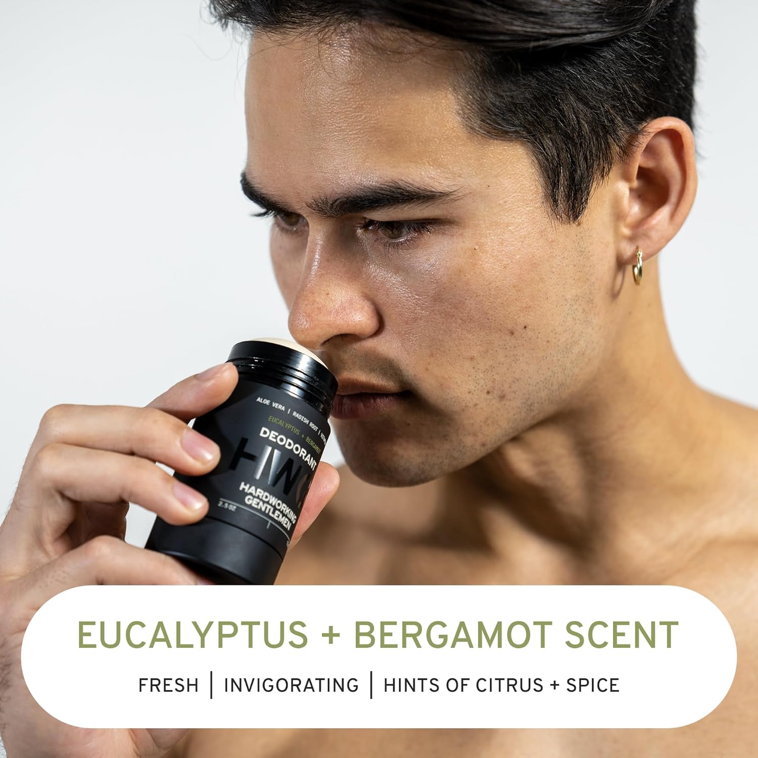 Hardworking Gentlemen – Eucalipto y bergamota – Desodorante corporal fresco para hombre – Todos los ingredientes orgánicos naturales, incluyendo