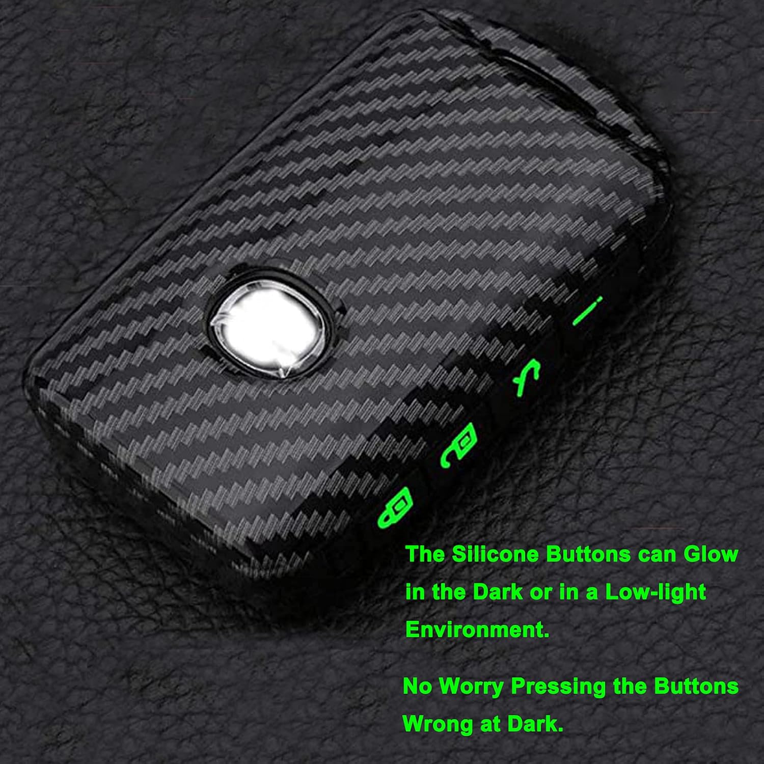 Funda para llavero para Mazda 3, Mazda 3 Hatchback, Mazda CX4 CX5 CX8 CX9 CX-30, Mazda 6 WAZSKE11D01 con diseño de fibra de carbono ABS