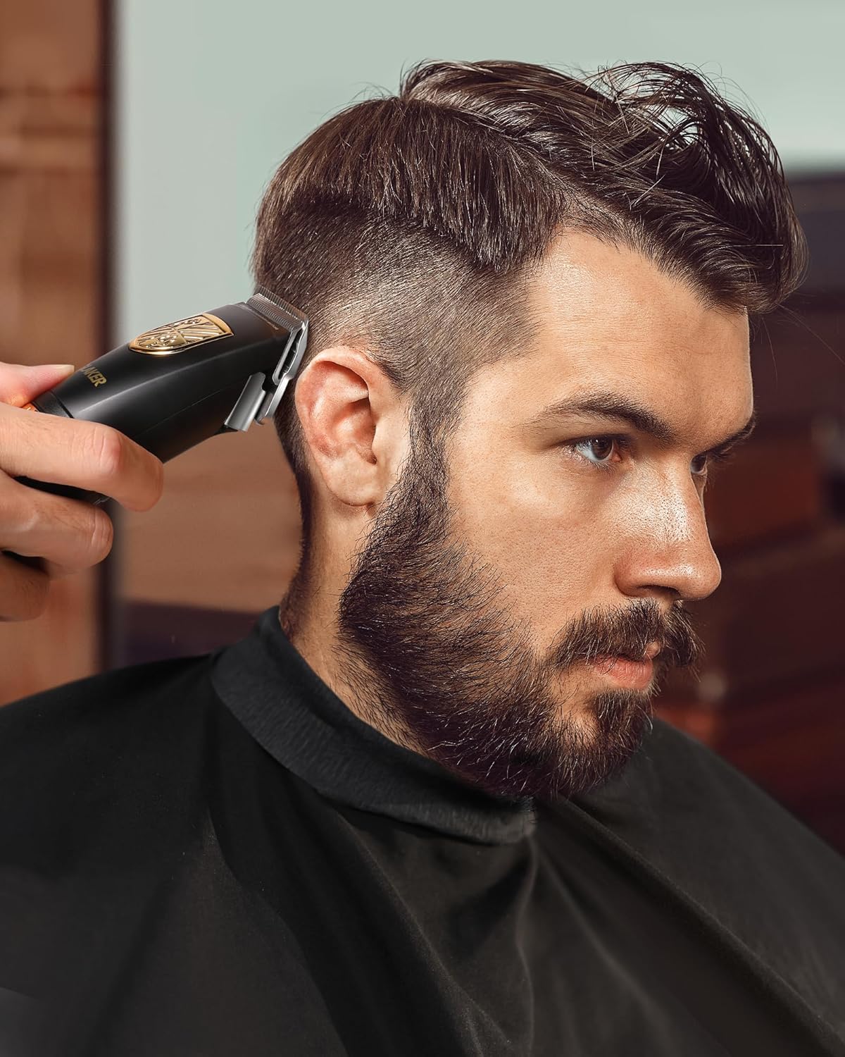 GLAKER Cortapelos para hombres profesionales, cortapelos inalámbricos para cortar cabello, kit de recortadora de pelo para hombre con pantalla LED,