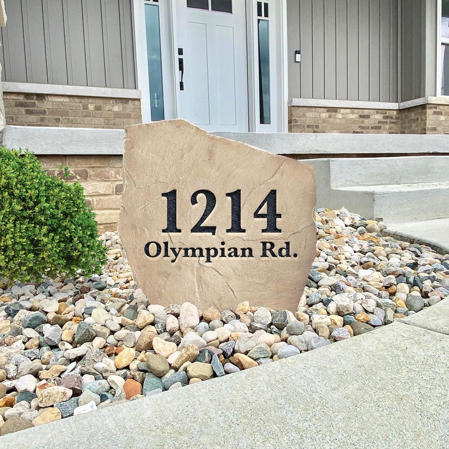 Personalized Address Stone – Address Marker – Sandstone Color – Address Marker – 15 W x 15 H