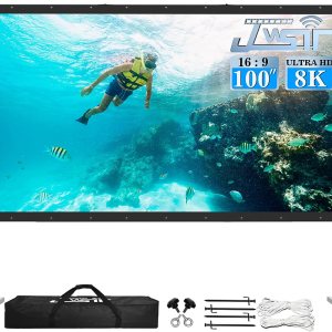 JWSIT Frront – Pantalla de proyector y pantalla de proyección de doble tamaño 100 Front Projection JWSIT Frront – Pantalla de proyector y pantalla de proyección de doble tamaño 100 Front Projection