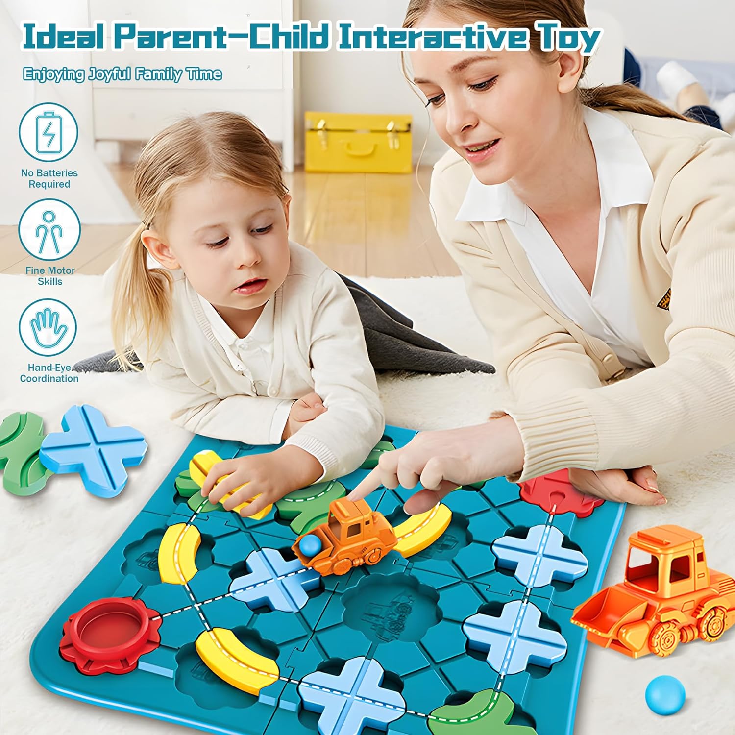 ROHSCE Juguetes STEM Juegos de mesa inteligente lógico constructor de caminos Brain Teasers Juego de rompecabezas, Montessori preescolar juguete de