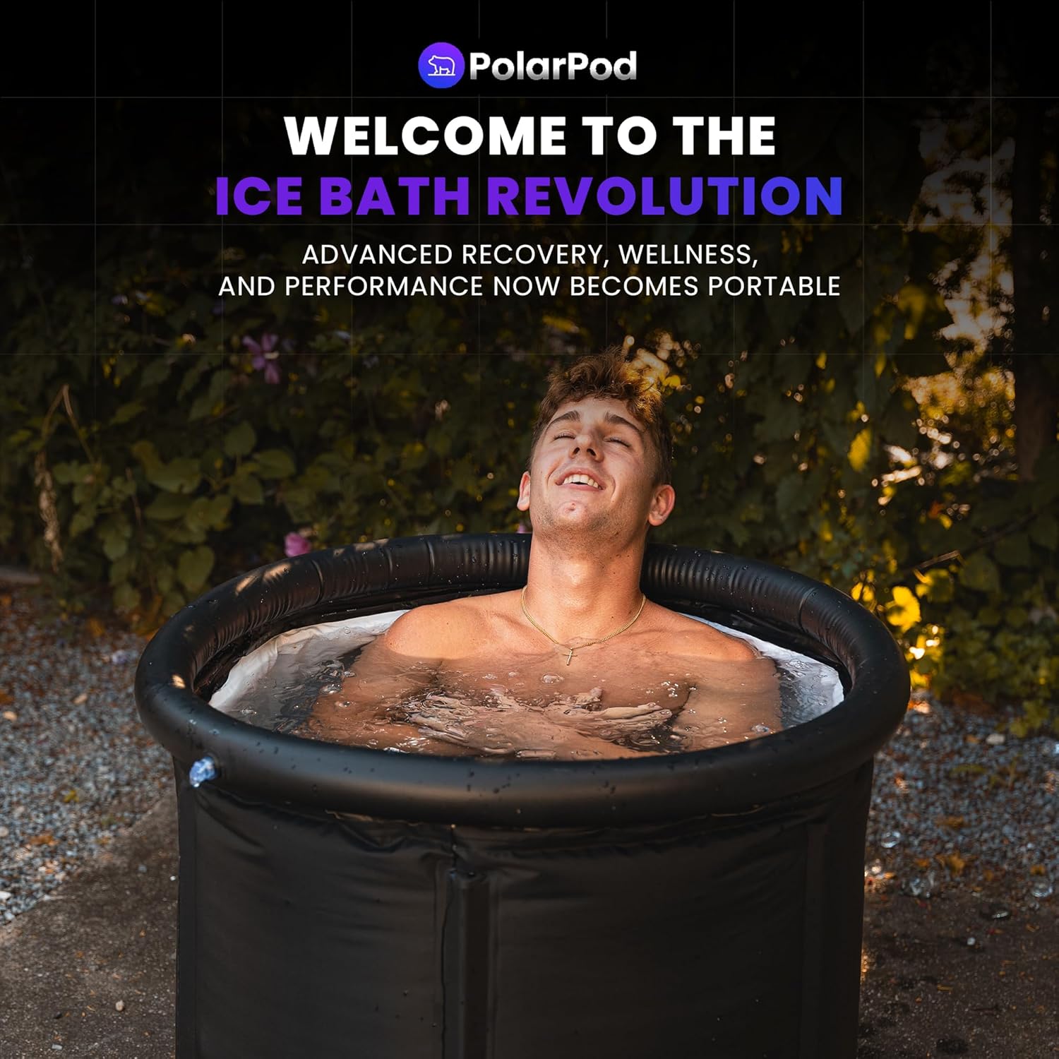 Polar Pod – Bañera de hielo portátil aislada para recuperación y terapia de agua fría, paredes con triple aislamiento para temperatura fría