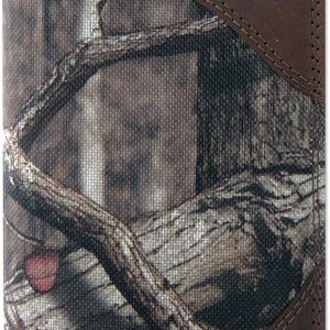 ZEP-PRO Billetera estilo secretario de nailon y piel de roble musgoso para hombre ZEP-PRO Billetera estilo secretario de nailon y piel de roble musgoso para hombre