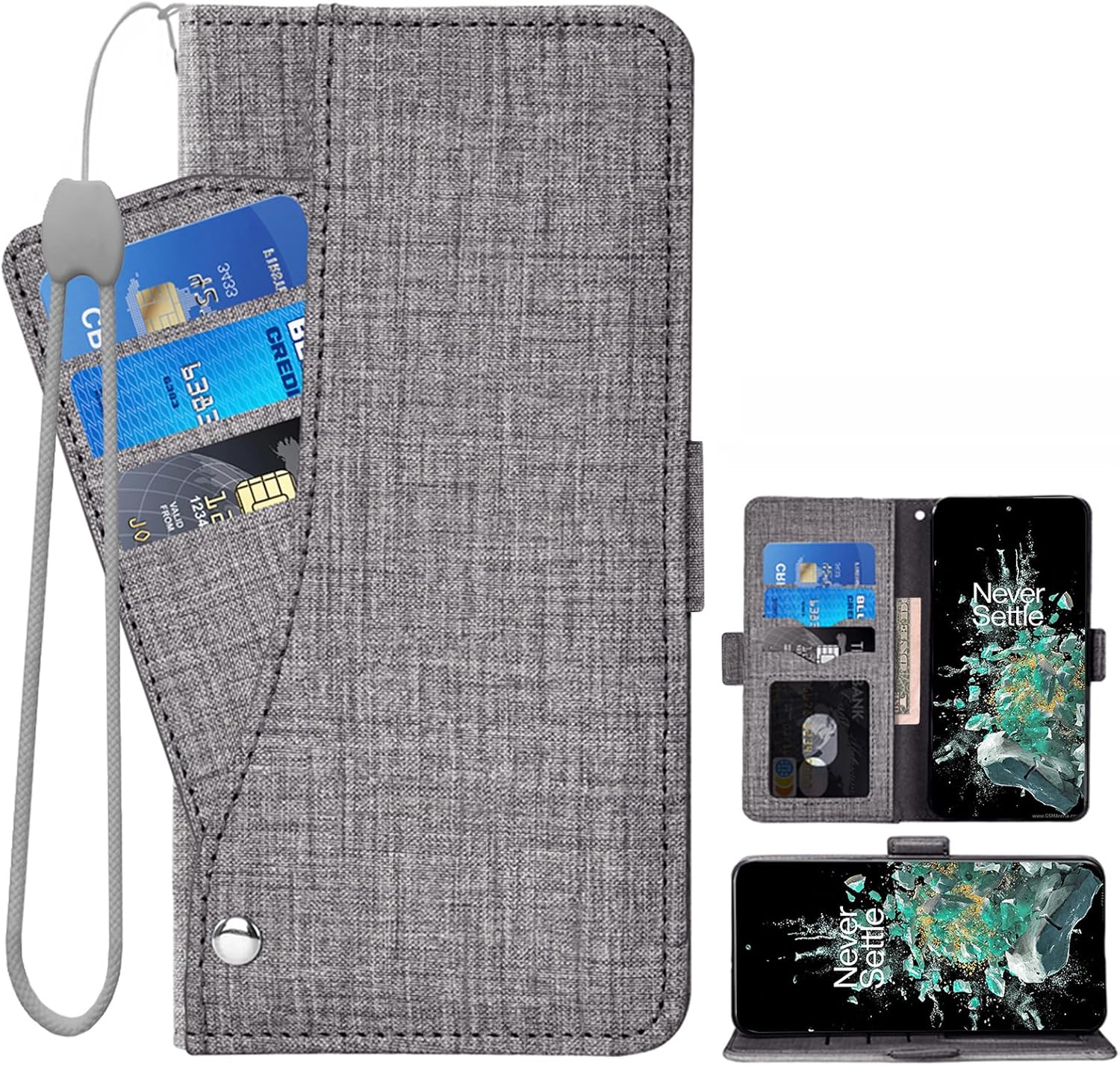 Asuwish Funda para teléfono para OnePlus 10T 5GOne Plus Ace Pro Funda tipo cartera con protector de pantalla de vidrio templado y correa para la
