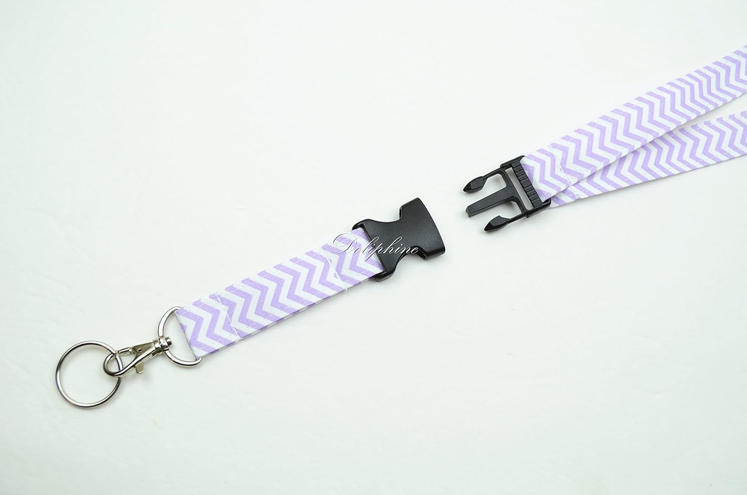 Wave escindidas tela cuello Chevron Lanyard con hebilla desmontable