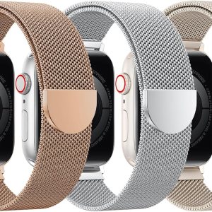 BELONGME Paquete de 3 correas de malla compatibles con Apple Watch de 1.496 pulgadas, 1.575 pulgadas, 1.614 pulgadas, 1.654 pulgadas, 1.732 BELONGME Paquete de 3 correas de malla compatibles con Apple Watch de 1.496 pulgadas, 1.575 pulgadas, 1.614 pulgadas, 1.654 pulgadas, 1.732