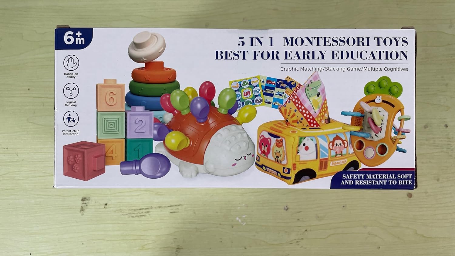 Juguetes Montessori para bebés de 6 a 12 meses, juguetes sensoriales para bebés de 1 a 3 años, juguetes de motor fino, juguete de cuerda de