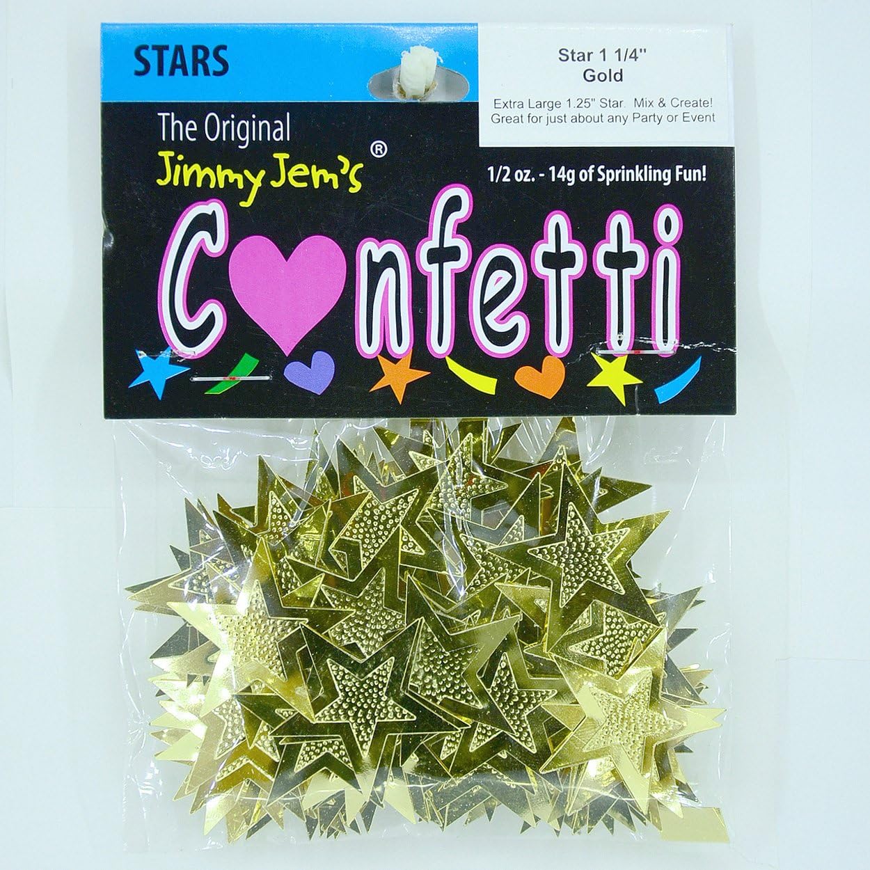 Confetti Star 1 14″ Gold – 4 bolsas de media onza (2 onzas) #9529 Q02