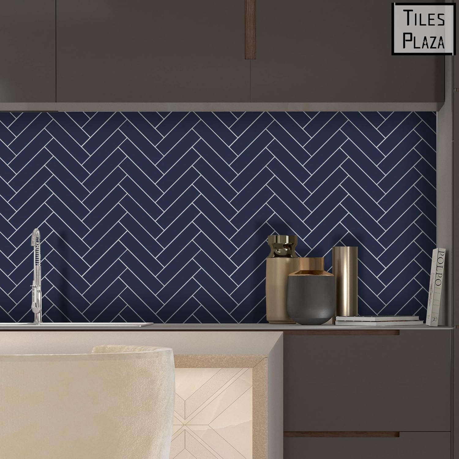 The Tiles Plaza Protector contra salpicaduras de espiga para cocina, azulejos autoadhesivos compuestos de piedra, azulejos de pared para cocina,