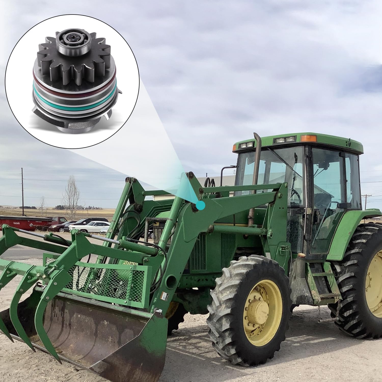 RE509598 RE521502 – Bomba de agua compatible con John Deere 7220 1270D 1470D 1570 1710D 2256 2258 2264 2266 3554 4920 535 530 560D 9550 1406 – 6215