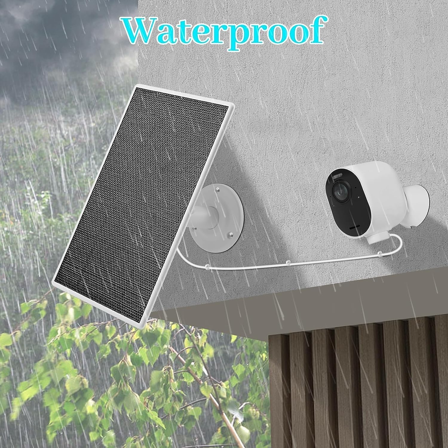 Cargador de panel solar para cámara Arlo, potencia compatible con Pro 4, Arlo Pro 5S, Pro 3, Floodlight, Ultra 2 y Ultra, cable de 13 pies13.1 ft,