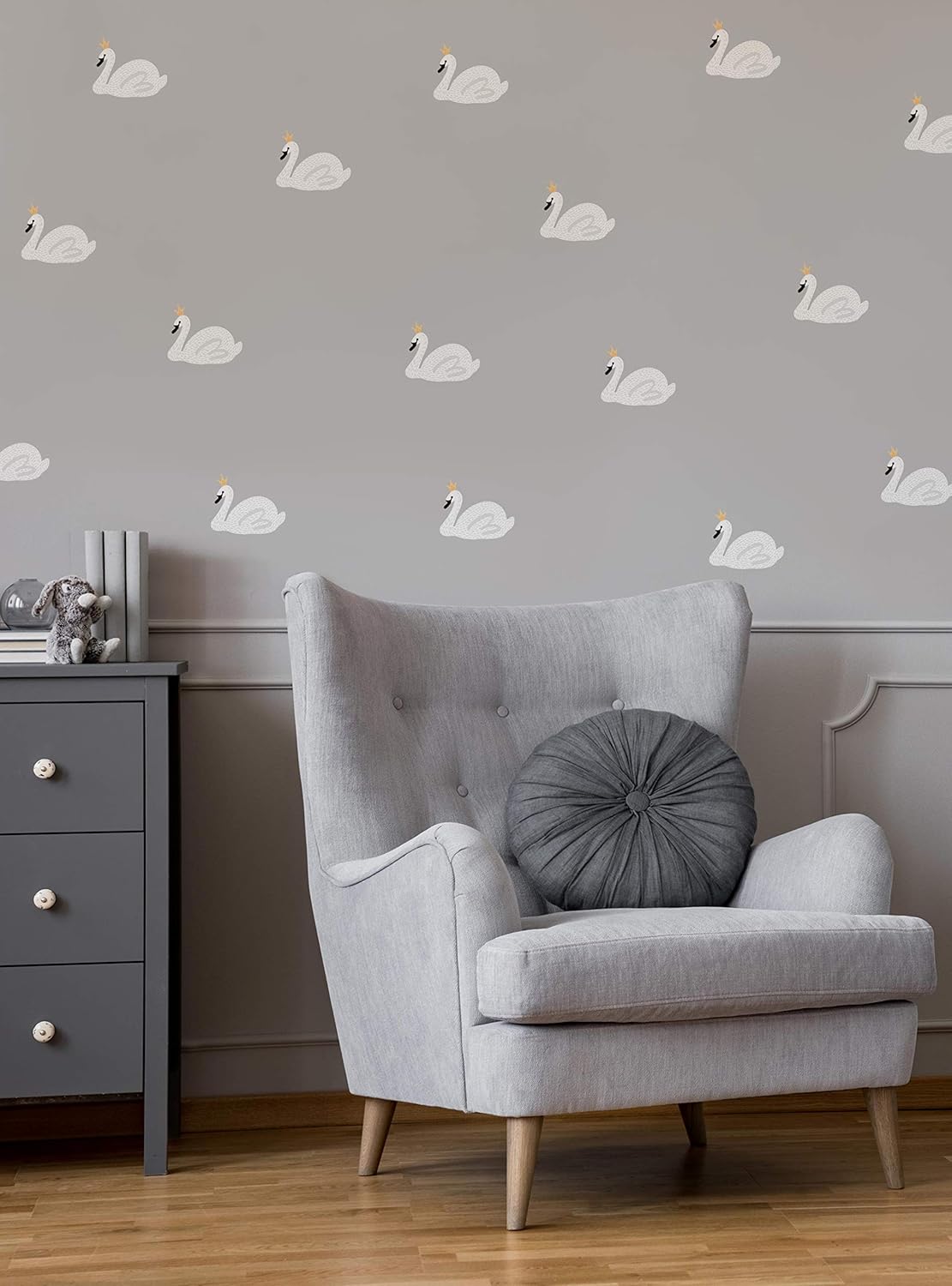 Swan Lake – Vinilo adhesivo para despegar y pegar, color blanco