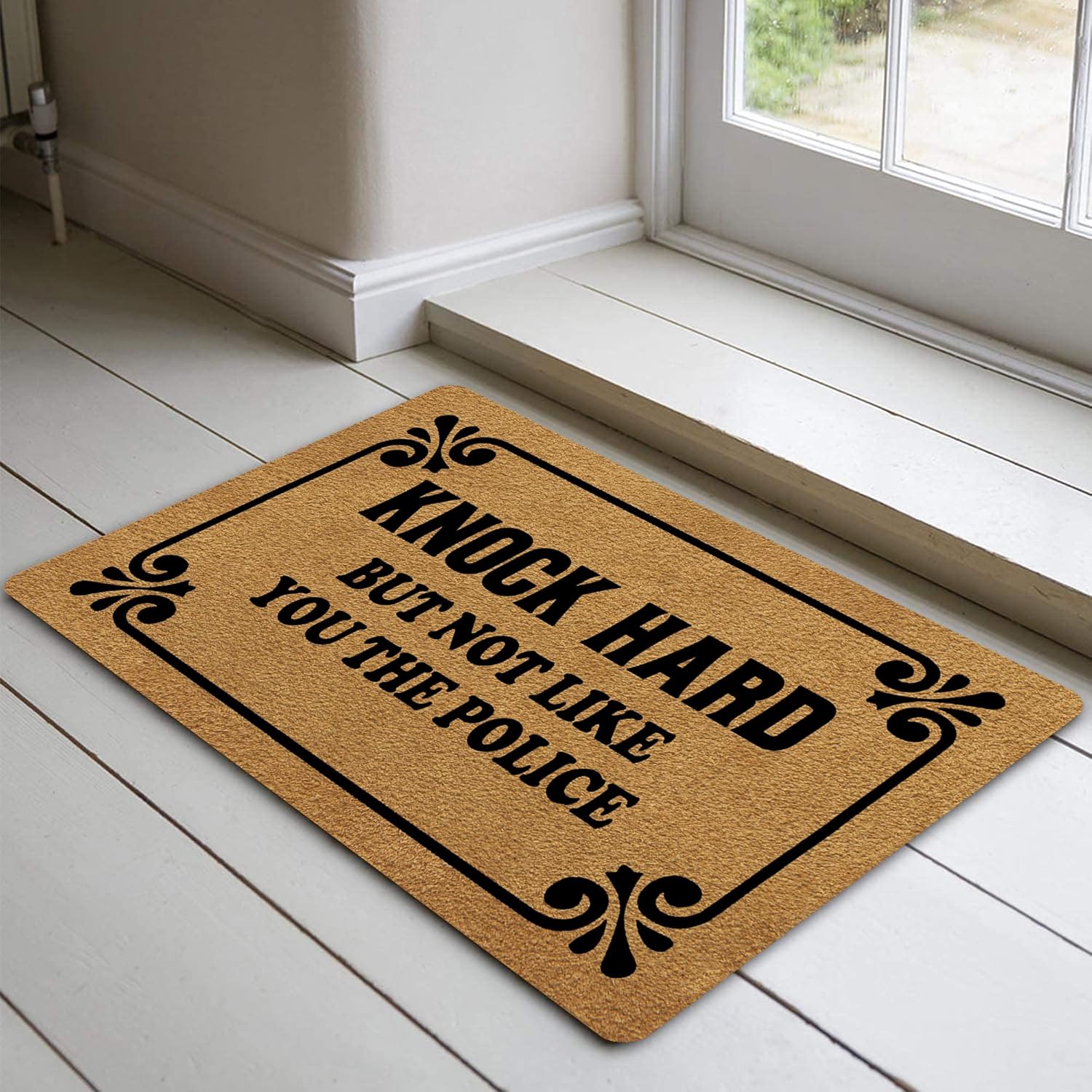 FunXiLin Divertido tapete de bienvenida (23.6 x 15.7 pulgadas) tapete antideslizante de regalo personalizado para decoración del hogar en puerta,