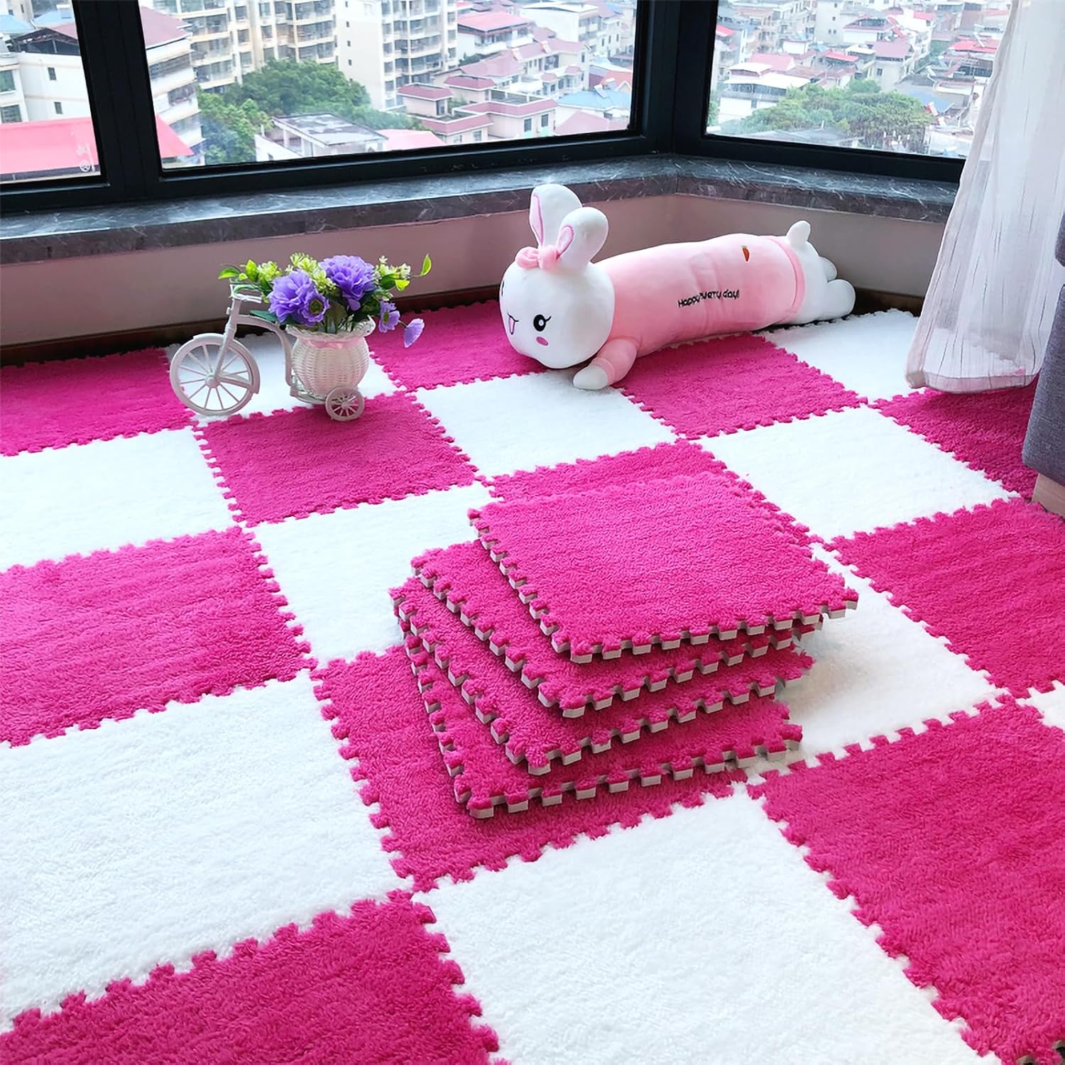 12 tapetes entrelazados de espuma EVA suaves y esponjosas, alfombras protectoras para el suelo, tapetes de juego para niños, habitación de niños,