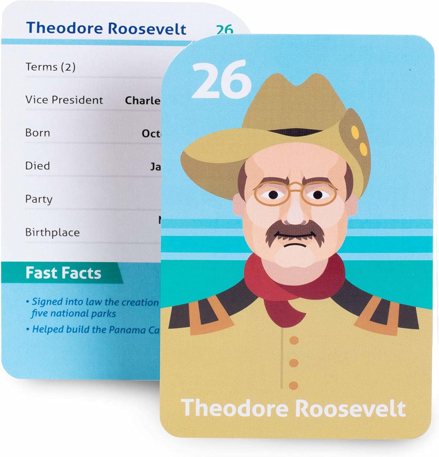 Tarjetas Presidenciales de Estados Unidos – Herramienta de estudio actual y actualizada para presidentes de Estados Unidos Washington a través de