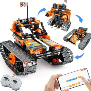 Juguetes de construcción STEM regalos para niños de 8 a 12 años de edad con control remoto y aplicación de control remoto y kit de tanque de robot Juguetes de construcción STEM regalos para niños de 8 a 12 años de edad con control remoto y aplicación de control remoto y kit de tanque de robot