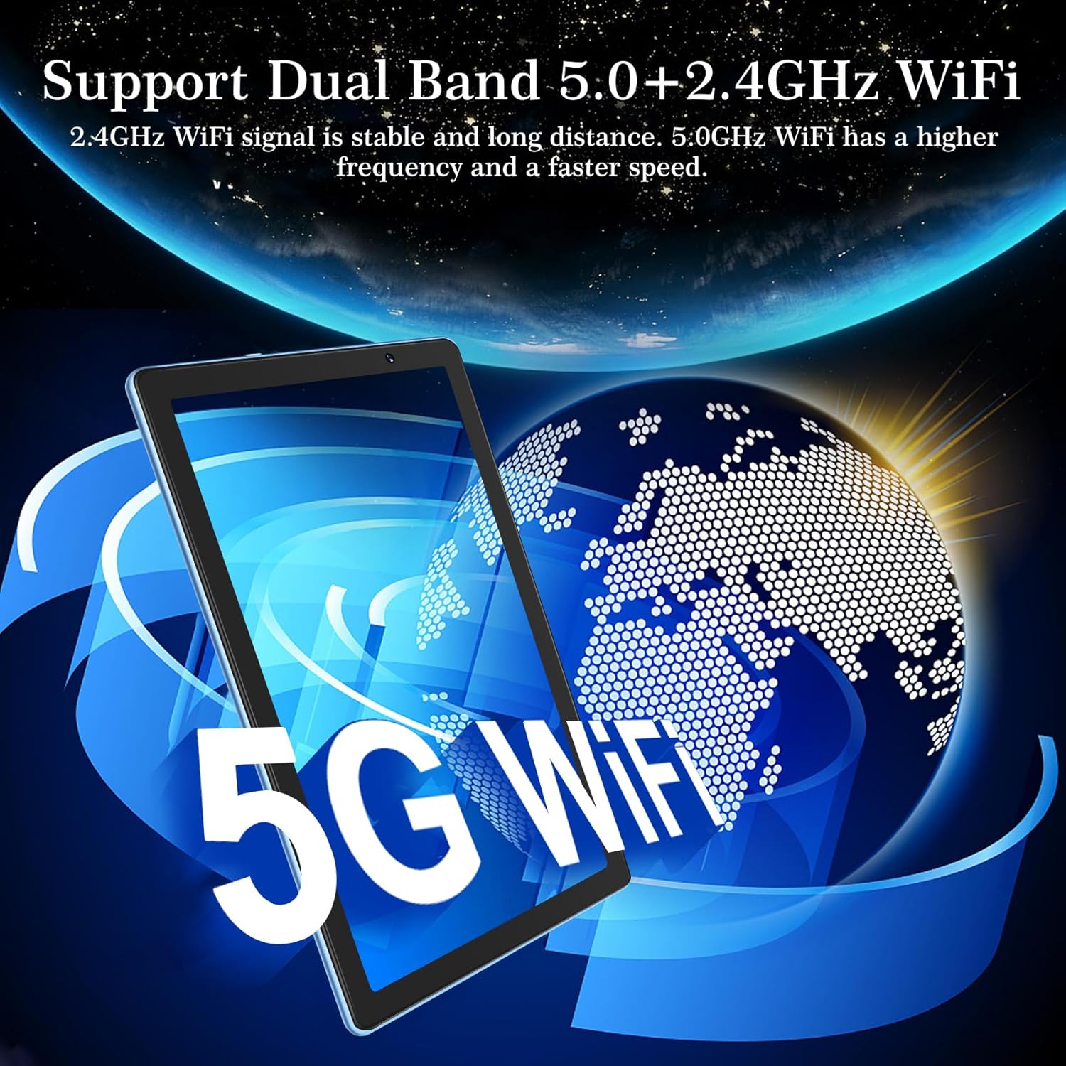 Tablet PC Android 13 de 10 pulgadas 12 GB de RAM + 128 GB ROM TF 1 TB Octa-Core 2.0 GHz, Google GMS  Bluetooth 5.0  5G WiFi  6000mAh  1280 * 800