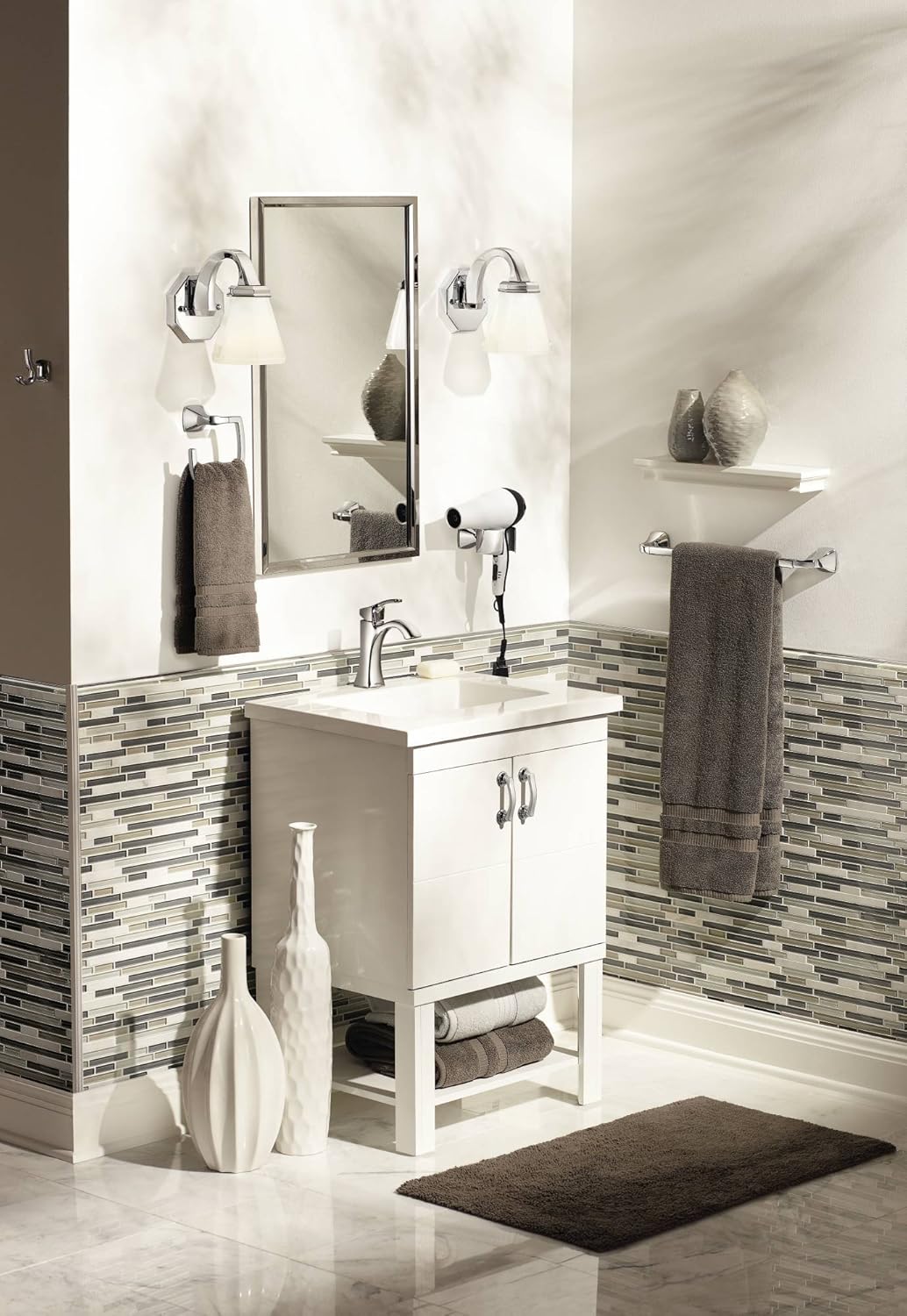 Moen YB5103CH Voss – Gancho doble para bata, cromado, 2 unidades