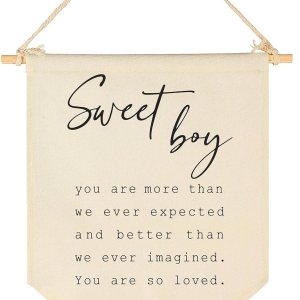 Cartel de regalo de Sweet Boy-Baby Shower Flag Decor Regalos para niños, bebés, recién nacidos, letrero de pared, regalos para guardería, habitación Cartel de regalo de Sweet Boy-Baby Shower Flag Decor Regalos para niños, bebés, recién nacidos, letrero de pared, regalos para guardería, habitación