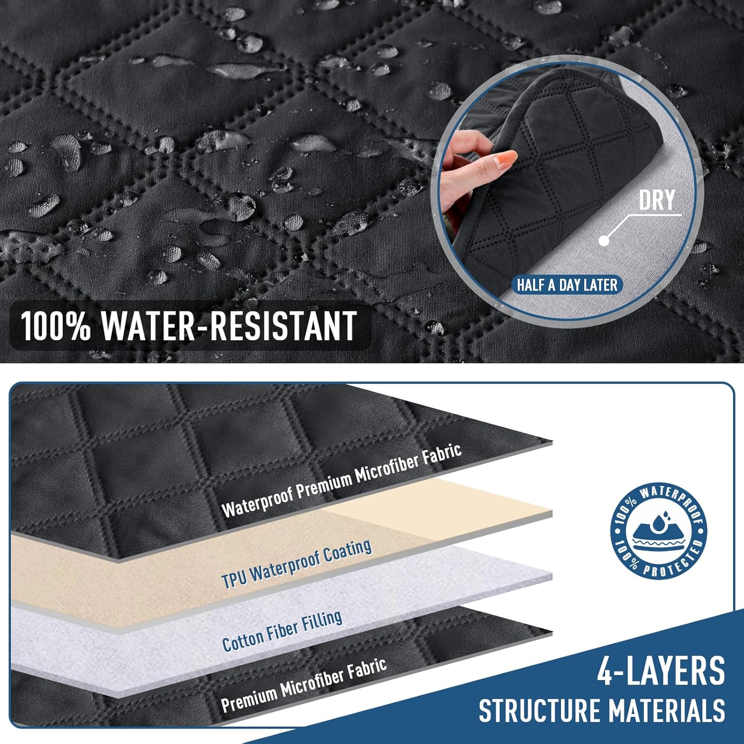 TAOCOCO Funda impermeable en forma de L para sofá seccional, 1 funda reversible para sofá para mascotas con diván para sofá seccional en forma de L