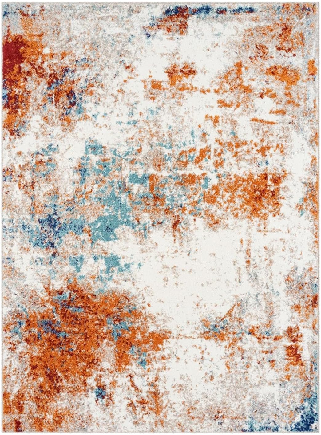 LUXE WEAVERS Alfombras abstractas multicolor de 5 x 7, alfombra moderna resistente a las manchas, alfombra de interior para dormitorio, sala de