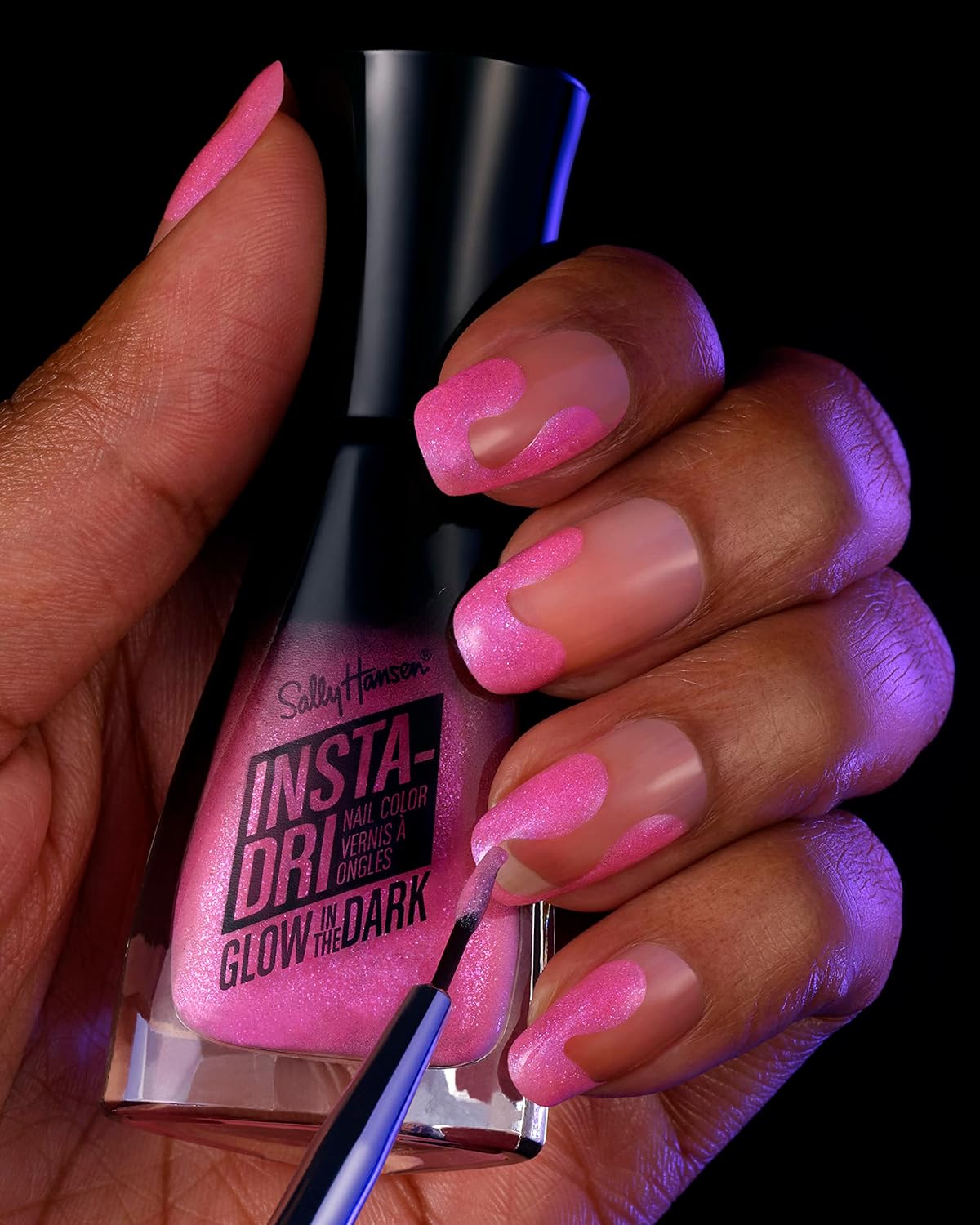 Sally Hansen Insta-Dri Esmalte de uñas, brilla en la oscuridad, Creep it Real, 0.5 onzas líquidas