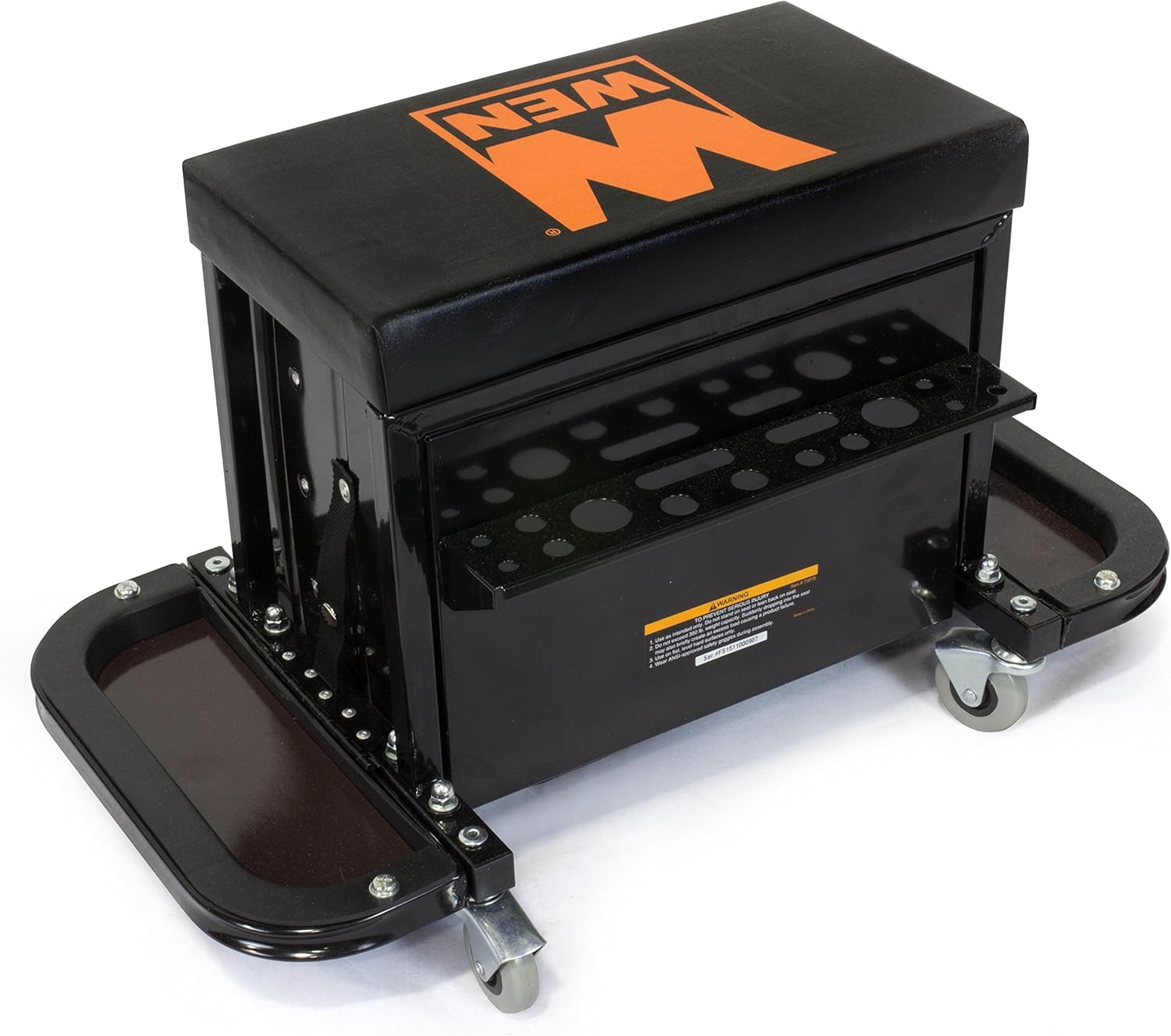 WEN GG1350 – Asiento de cofre con herramienta de balanceo para garaje con capacidad de 350 libras
