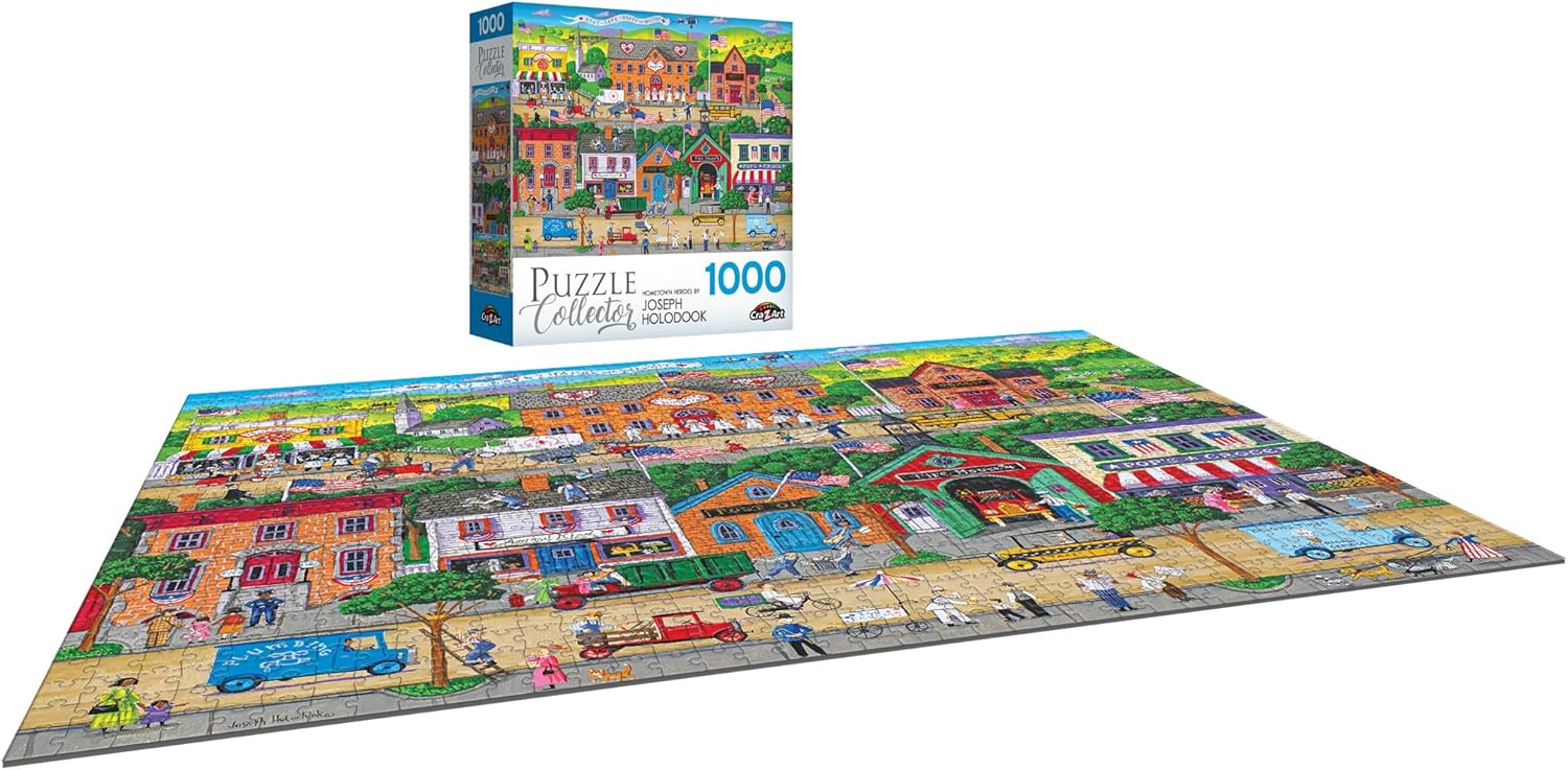 Cra-Z-Art – RoseArt – Coleccionista de rompecabezas – Hometown Heroes – Rompecabezas de 1000 piezas