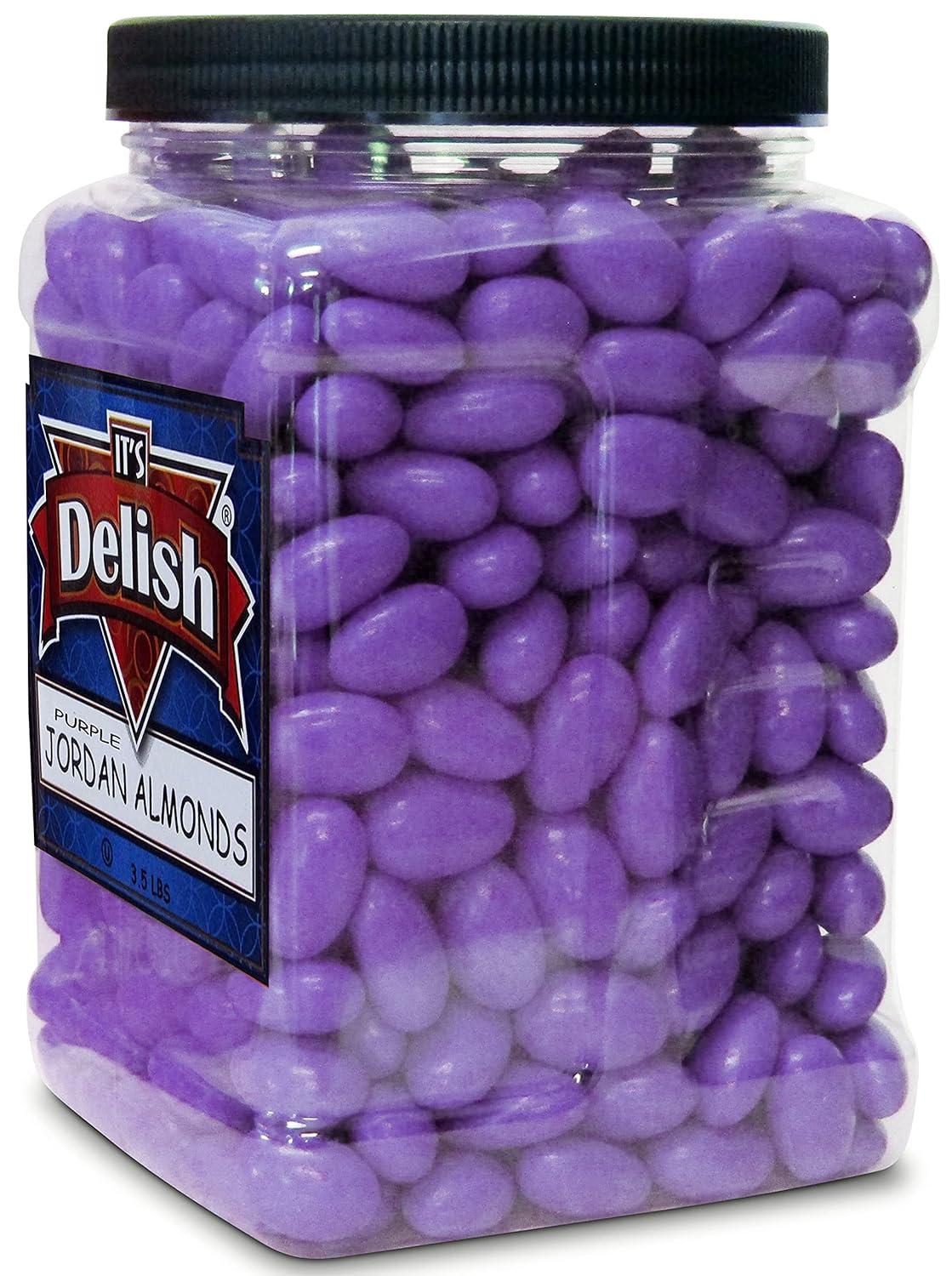 Its Delish – Almendras moradas de Jordania por Its Delish, contenedor jumbo de 3.5 libras  Nuez de almendra confitada a granel con revestimiento de