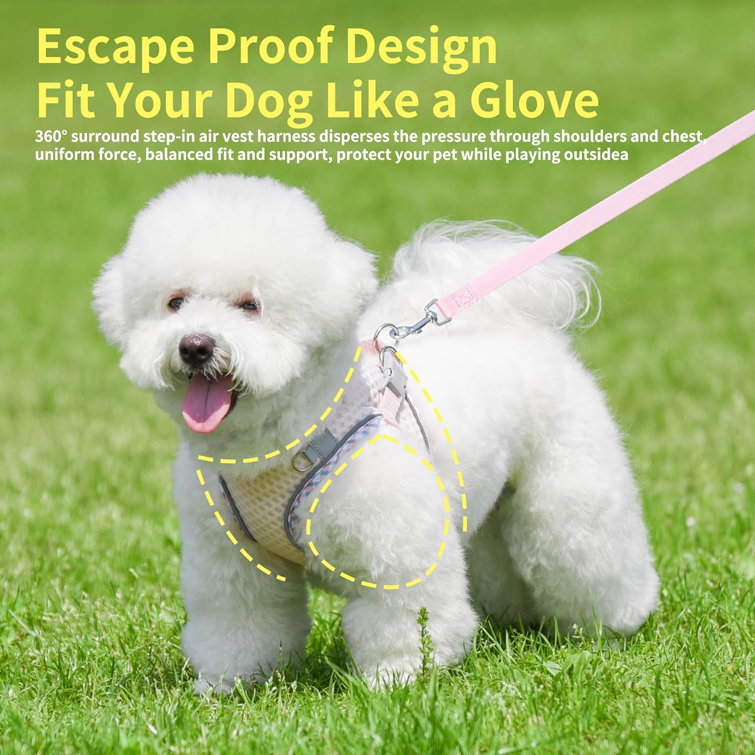 Summer Pet Supply – Arnés ajustable para perro con chaleco acolchado para climas cálidos, a prueba de escapes, ultra delgado, suave, fácil de poner,